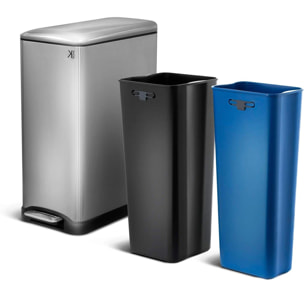 Poubelle pédale tri sélectif EDGE 50L