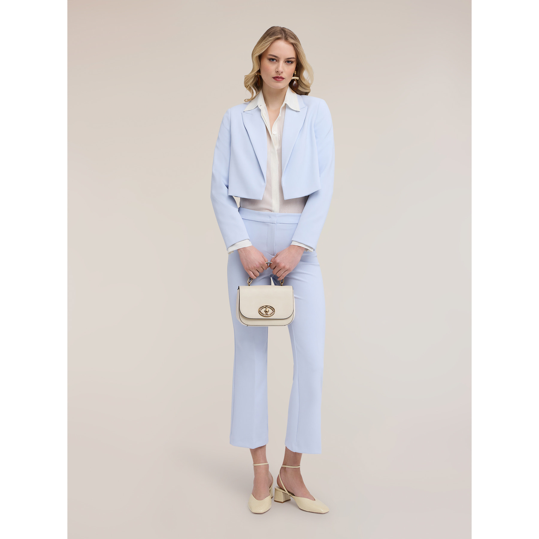 Motivi - Giacca spencer in crêpe - Azzurro