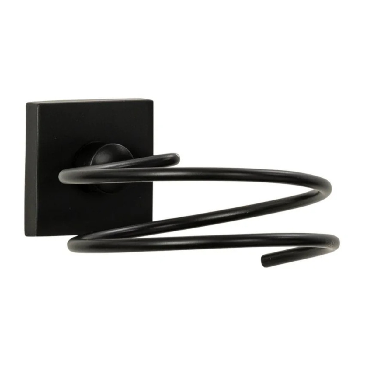 Support sèche cheveux en zinc noir mat Fackelmann New York
