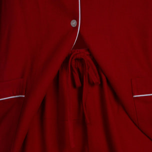 PIGIAMA DONNA in flanella bordeaux