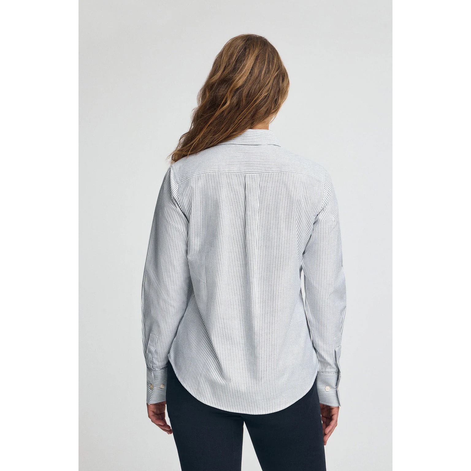 Camicia a righe blu marino regular fit con logo Rigby Go