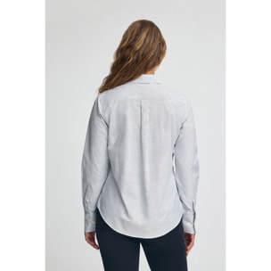 Camicia a righe blu marino regular fit con logo Rigby Go