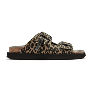 Sandalias de Mujer Cierre Hebilla en Leopardo Vibe