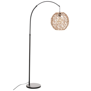 Lampadaire arc "Raahe" - noir - métal H180 cm