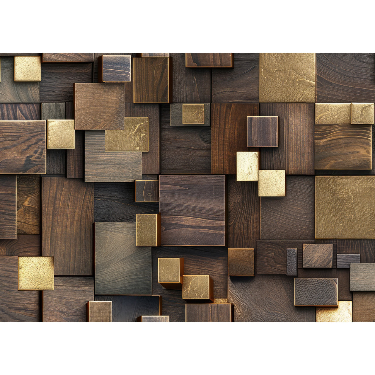 Tappeto Passatoia Corsia Cucina Ingresso Antimacchia Disegno Quadri 3d Marrone 3766