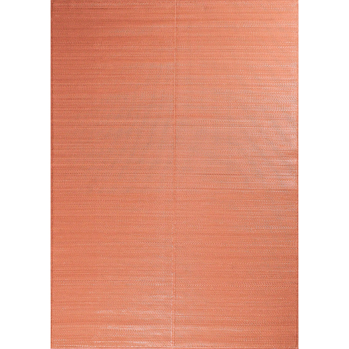 CAPRI - Tapis d'extérieur à motif uni - Corail