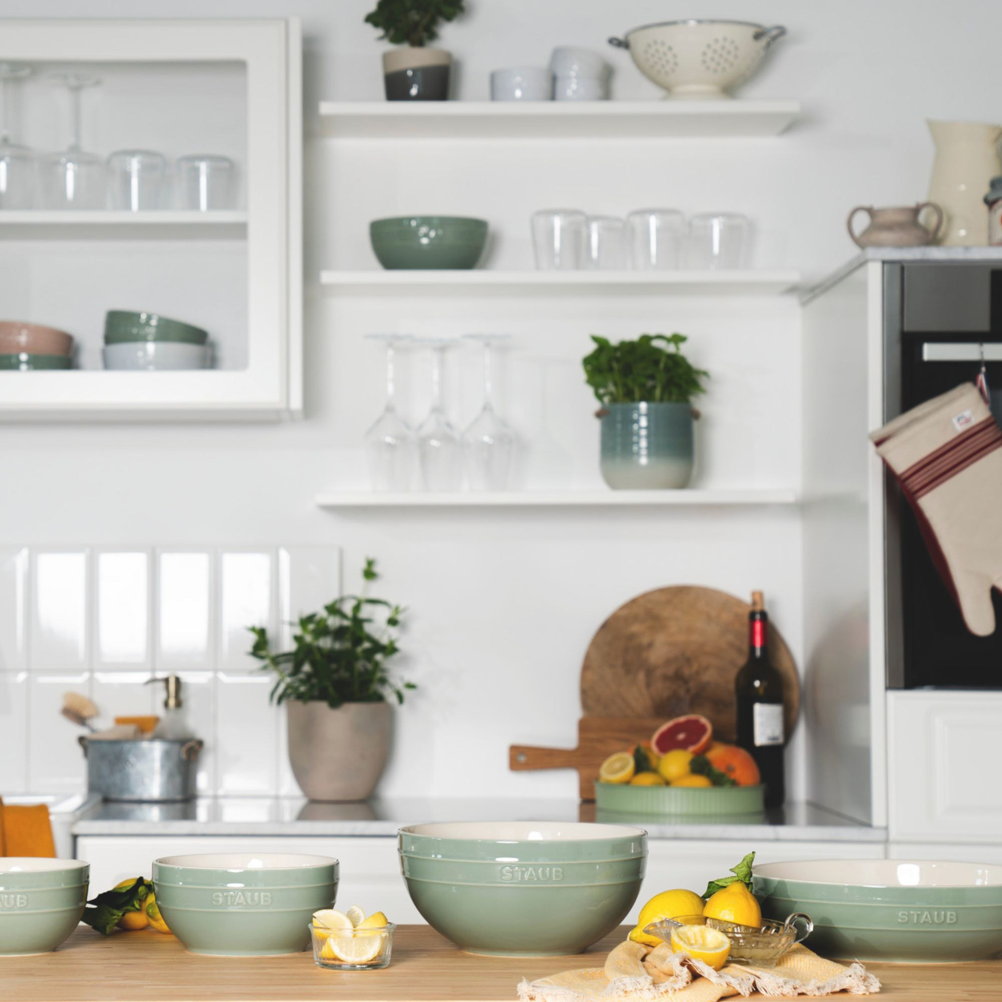 Bol 24 cm, Céramique, Eucalyptus