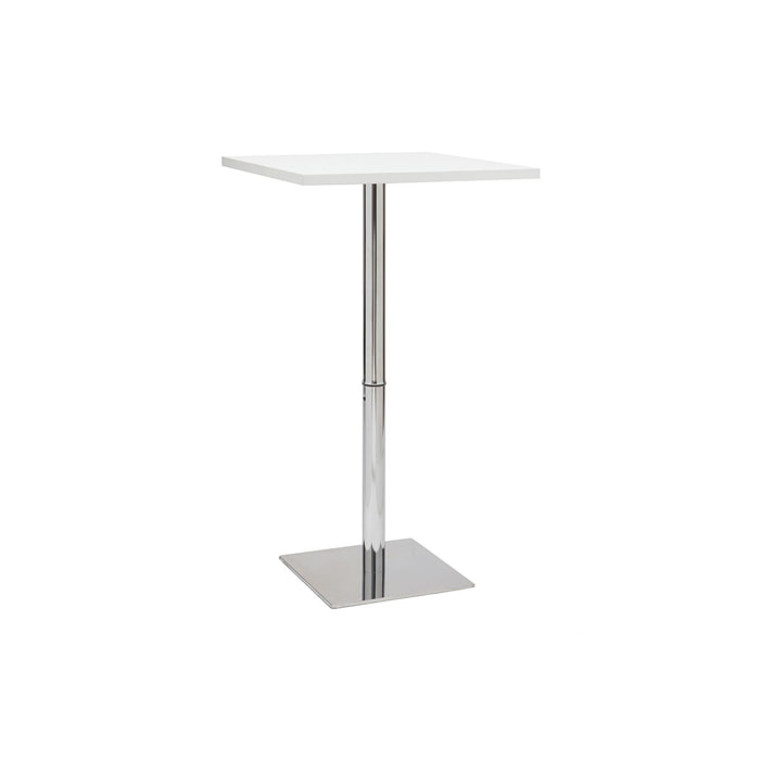 Table de bar design carrée blanche L60 cm JACK