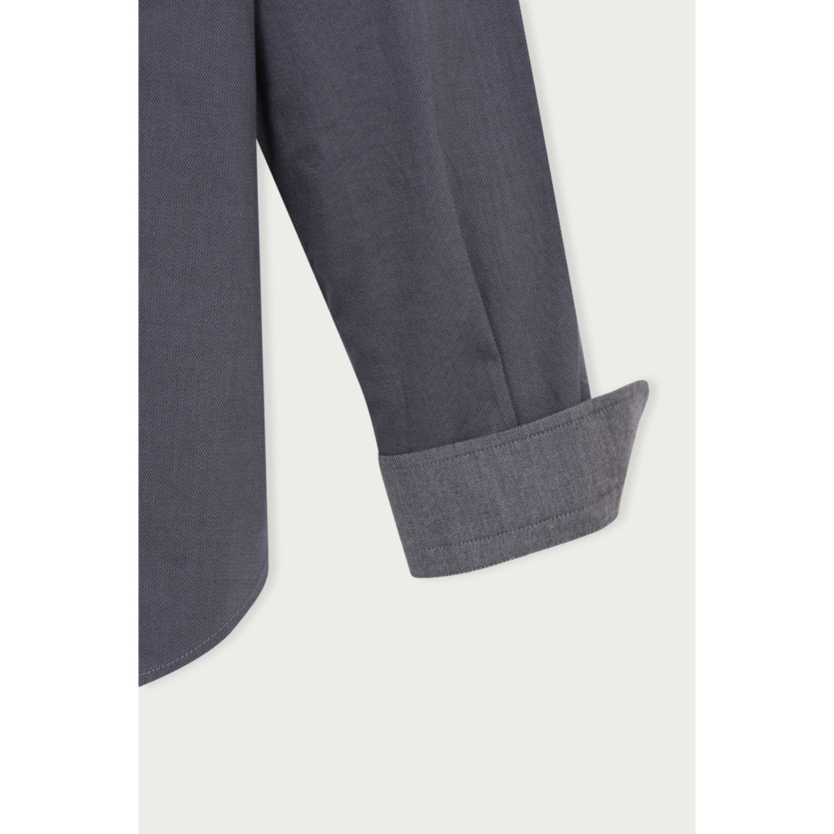 Camicia Uomo Coreano Slim Armaturato Fantasia Grigio Scuro/Nero