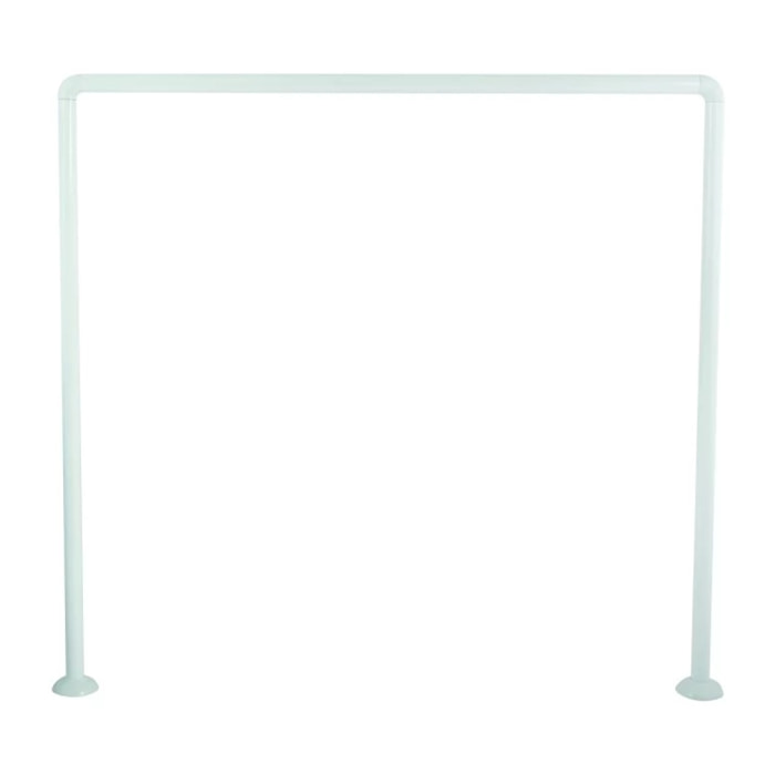 Barre tringle pour rideau de douche d'angle modulable à  fixer en Alu 80x80x80cm Blanc MSV