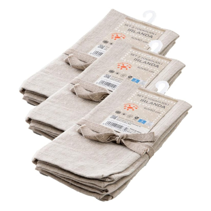 Set tovaglioli in cotone morbido e resistente, 6 pezzi eleganti e pratici, ideali per tavola quotidiana e occasioni speciali, rifinitura curata e design versatile, lavabili e durevoli, adatti a ogni stile di apparecchiatura, dimensioni 40x40 cm