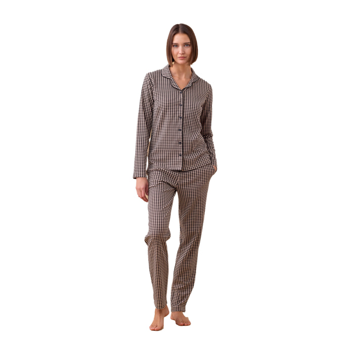 Pigiama donna caldo cotone taglio uomo articolo poule. Noidinotte