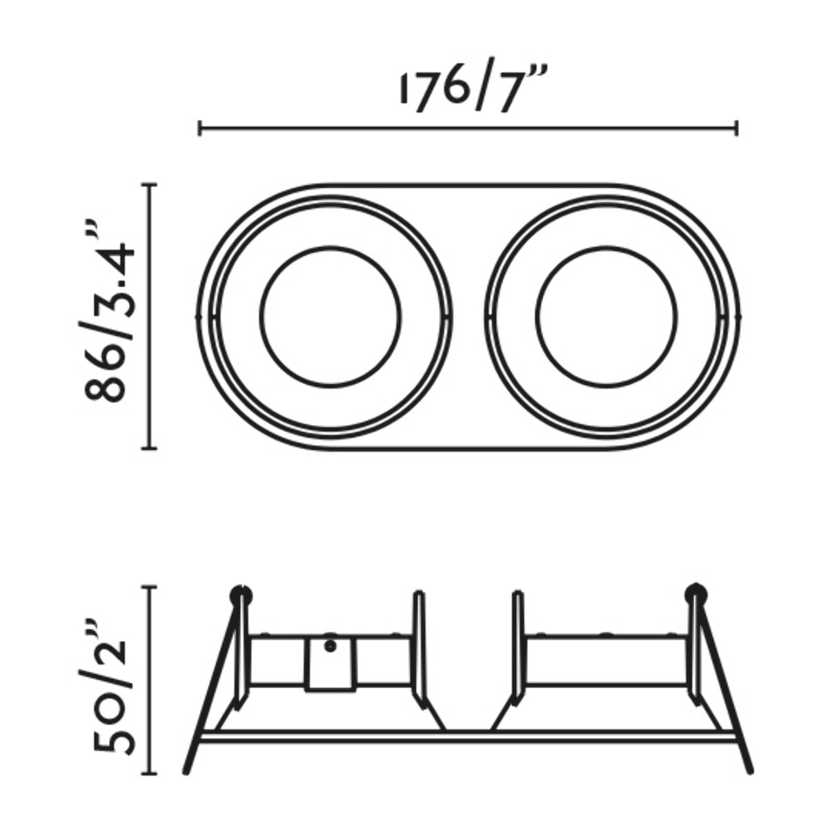 GAS 2L Lampe encastrable blanc