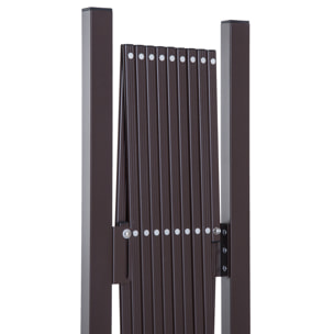 Barrière extensible rétractable barrière de sécurité 250L x 31l x 104H cm alu métal chocolat