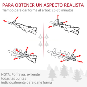 Árbol de Navidad 190 cm Árbol de Navidad Artificial con 570 Ramas y Soporte de Metal Árbol Navideño para Salón Interior Verde