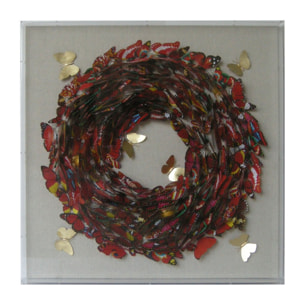 Quadro in carta farfalle 3D Schmetterling 80x80 cm Vikasa Home