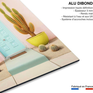 Tableau pour decoration porte bleue palm springs  Tableau alu Dibond