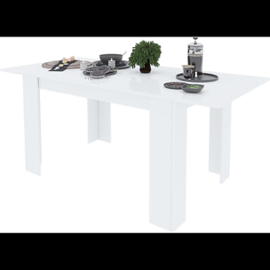 Tavolo da Pranzo Allungabile Estensibile Fino a 190 cm Tavolino Per 6 Persone Salotto Soggiorno Salone Design Moderno 190 x 78 x 90 cm Bianco