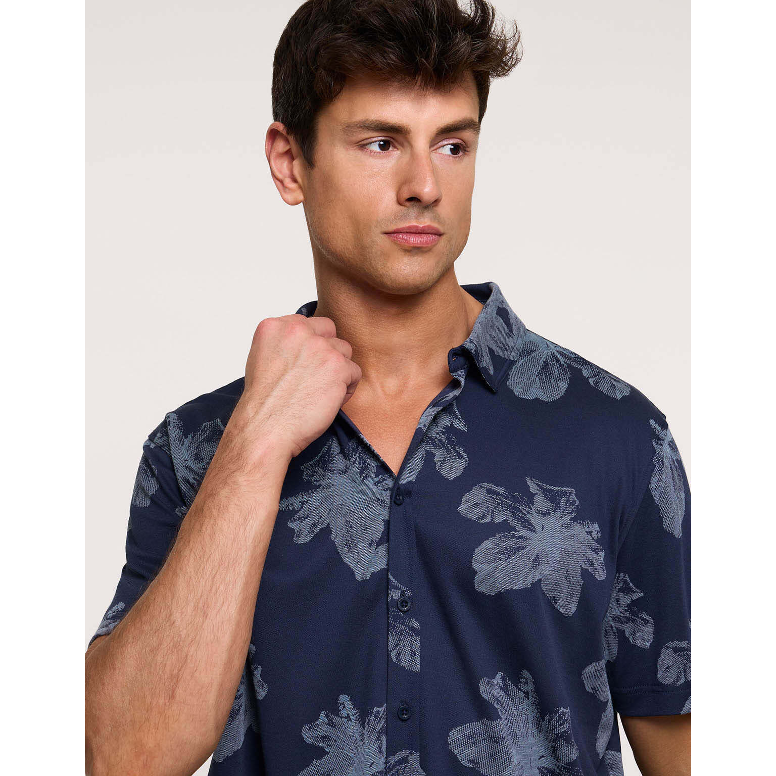 Camisa Manga Corta Azul Marino - Noxon