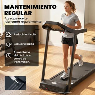 Cinta de Correr para Casa, 1-12 KM/H 1,5HP, Andar Caminadora Eléctrica con 12 Programas Preestablecidos, Ruedas, Pantalla LED, Soporte para Móvil, 2 Portavasos para Gimnasio en Hogar y Oficina