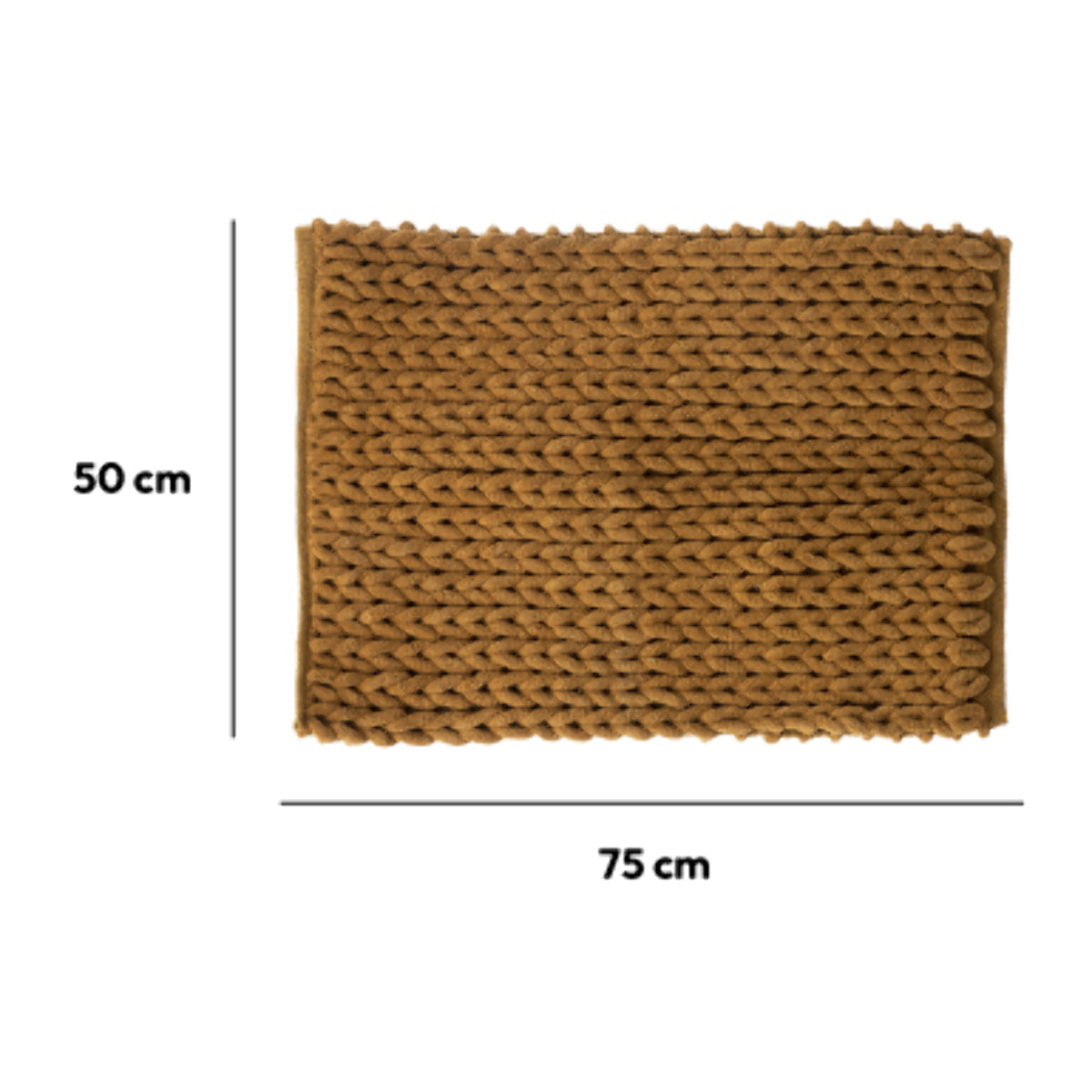 Tapis de bain 50x75 cm Marron malt Colorama