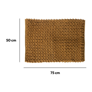 Tapis de bain 50x75 cm Marron malt Colorama