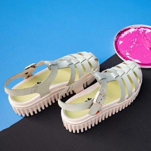 Sandalia de cuña 1575 NAPPA CLOUD/BRIGHTON color Cloud