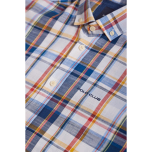 Camicia a quadri nelle tonalità multicolor con logo Polo Club