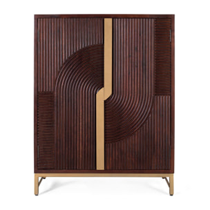 Muebles Bar de Madera de Mango 91 Cm Estilo Rústico Moderno