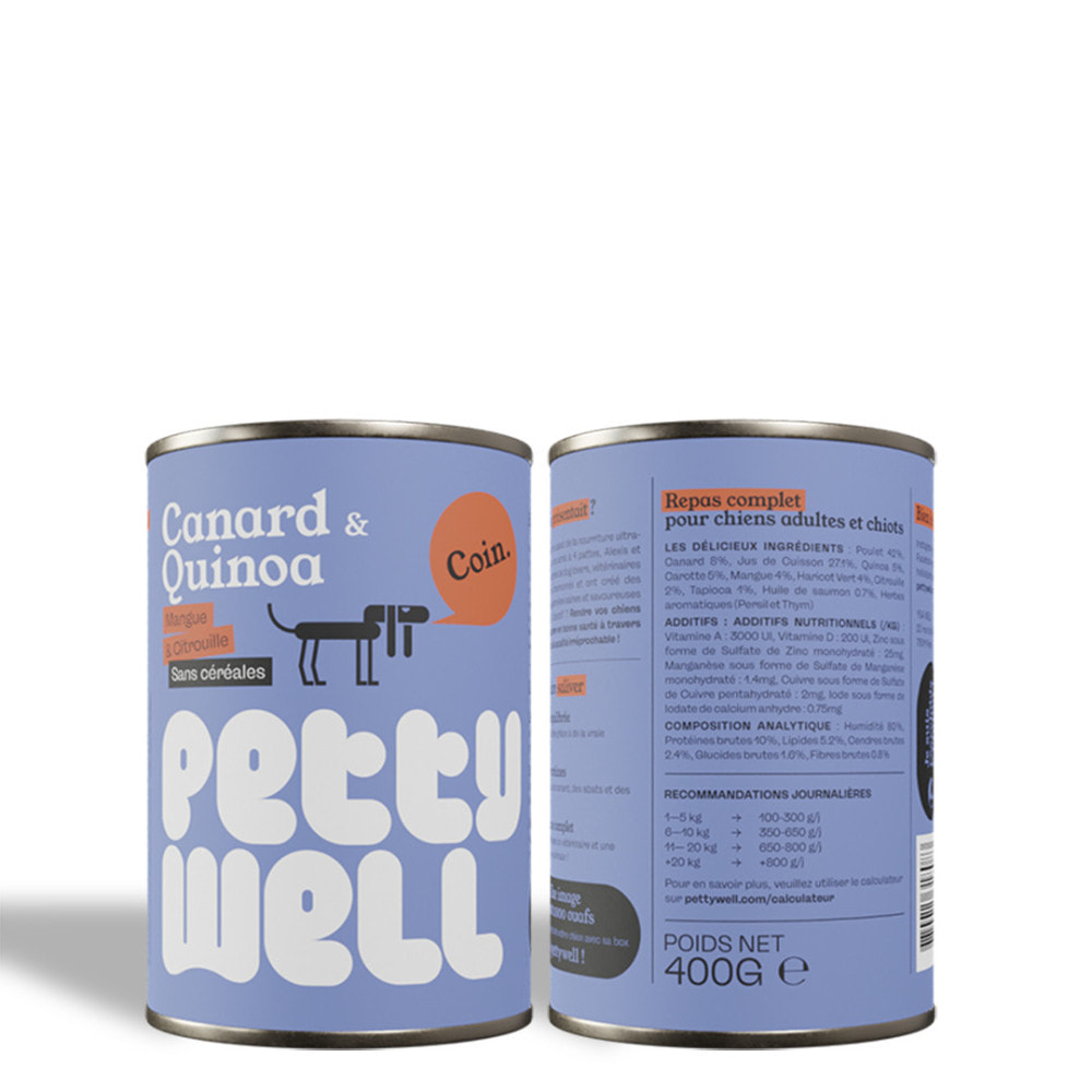 Pâtée Canard - 6 boîtes de 400g - Chien