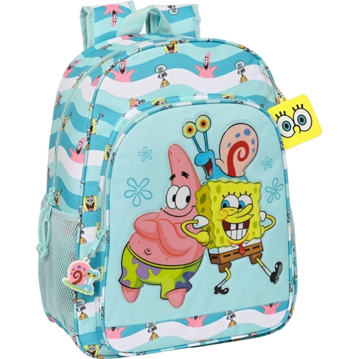 Mochila de 33 cm adapt.carro bob esponja "stay positive"
