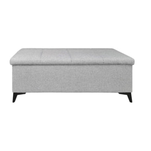 Banc de lit avec coffre de rangement en tissu gris - TRESSERVE