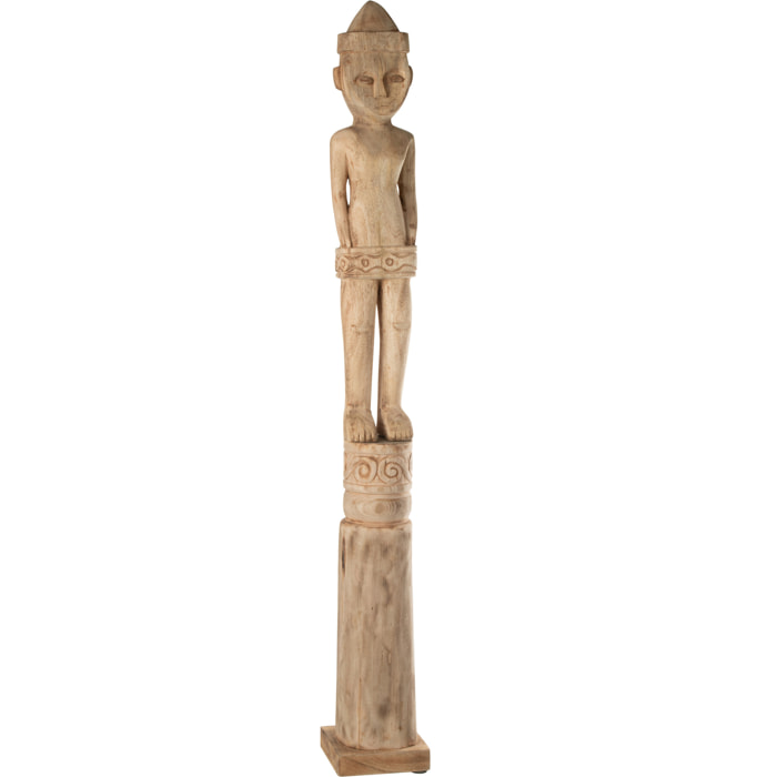 J-Line figurine Africain Debout - bois - naturel - large