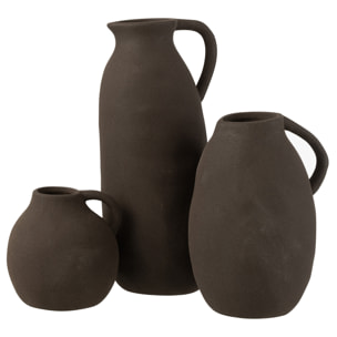 J-Line vase Cruche - céramique - noir - large - 36 cm de hauteur