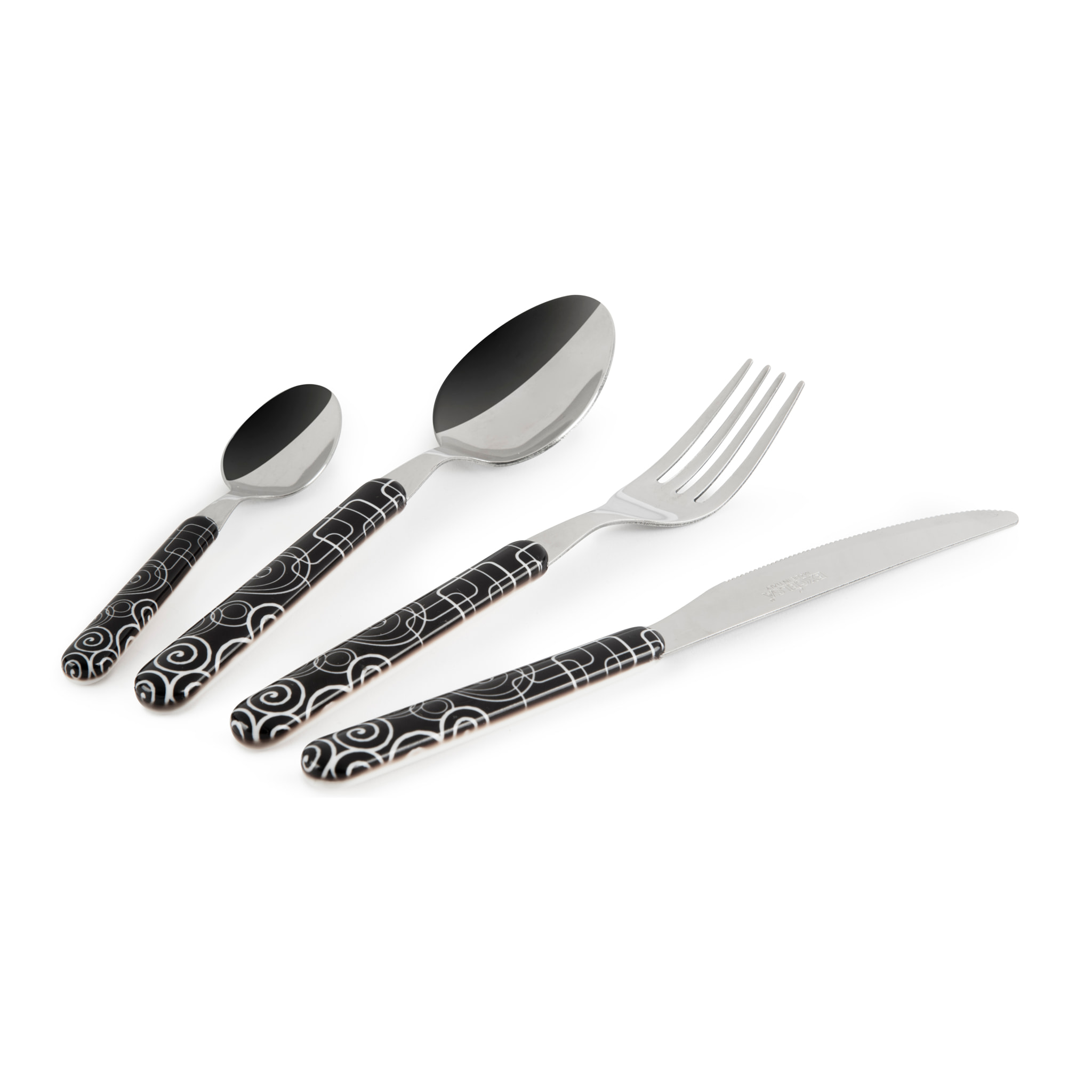 Service 16 couverts Excelsa – Magic Black, Acier Multicolore