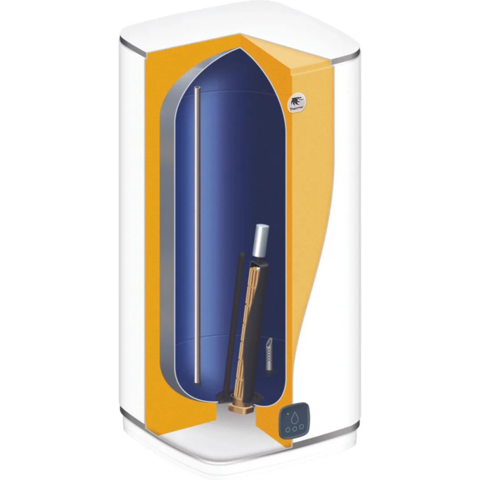 Chauffe-eau électrique Malicio 3 plat Vertical mural 120L blanc - THERMOR - 231072