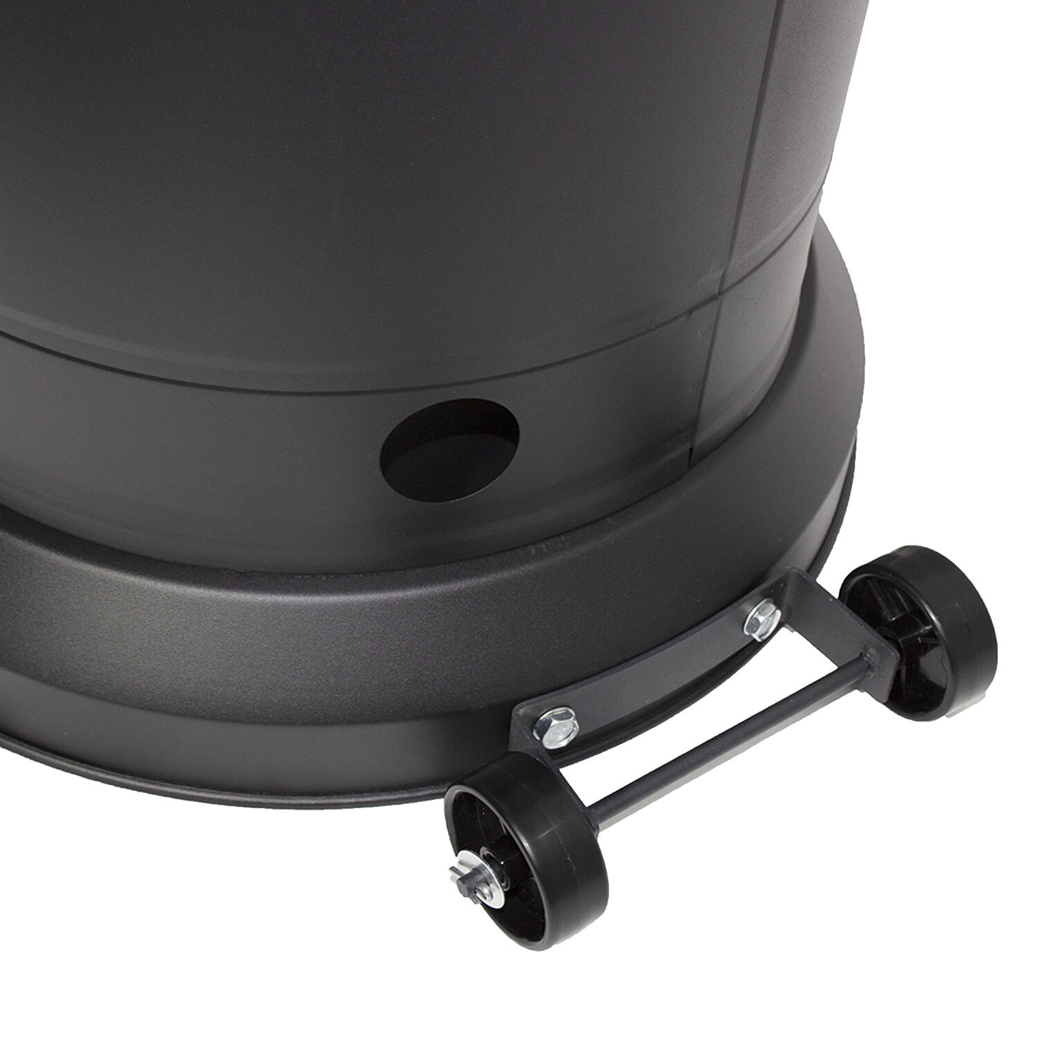 Parasol chauffant OSLO - chauffage d'extérieur gaz - acier noir