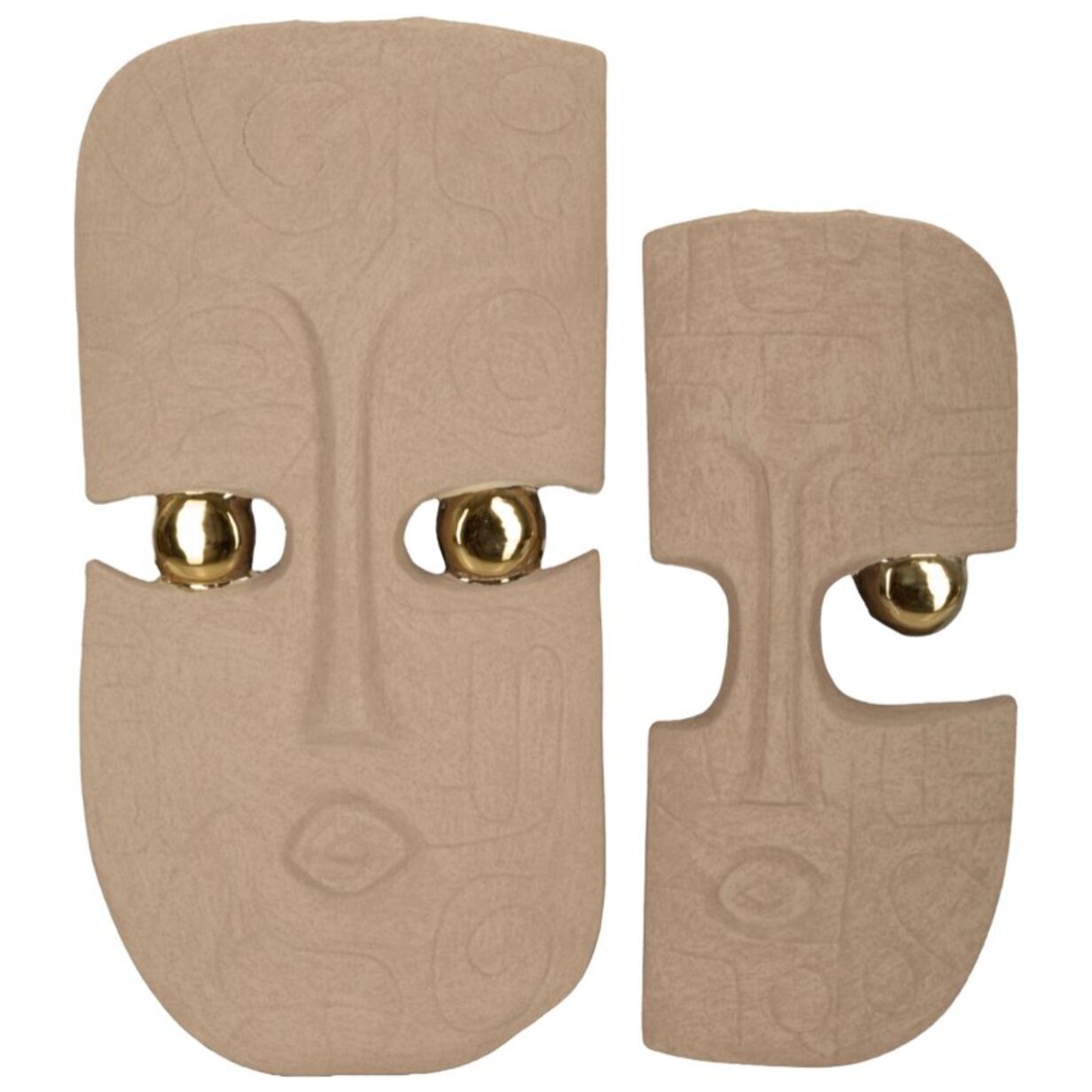 DECORAZIONE MURALE DAKAR COPPIA CM 20X6X40-14X5X32