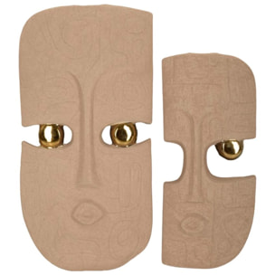 DECORAZIONE MURALE DAKAR COPPIA CM 20X6X40-14X5X32