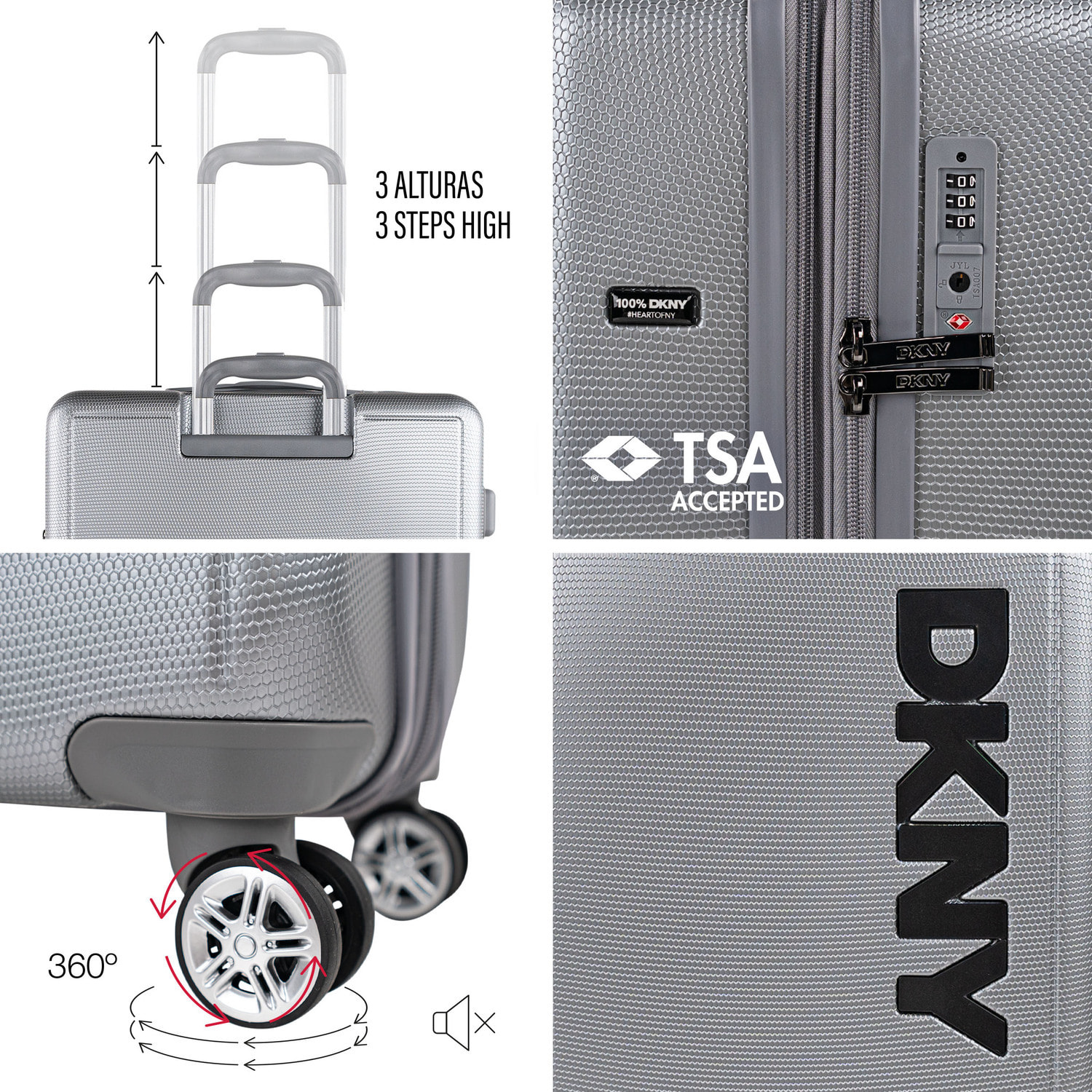 Juego De Maletas Pc Dkny Dkny-3103 Simply Put Plata