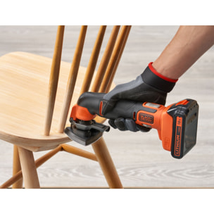 Outil oscillatoire multifonction 18V - Vitesse variable 8000-18000 osc/min, 18 accessoires, Sans batterie, ni chargeur