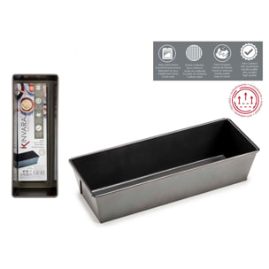 DAM STAMPO RETTANGOLARE IN METALLO 31CM 11,5x31x7,7 Cm. Colore: grigio scuro