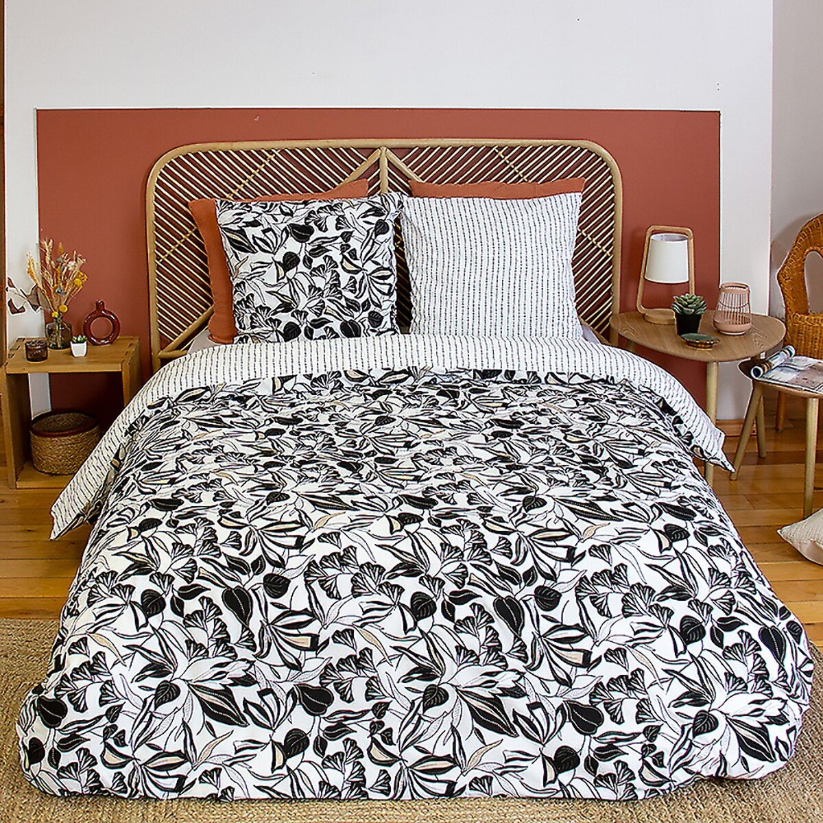 PARURE DE COUETTE 3 PCS 100% MICROFIBRE, FLORE