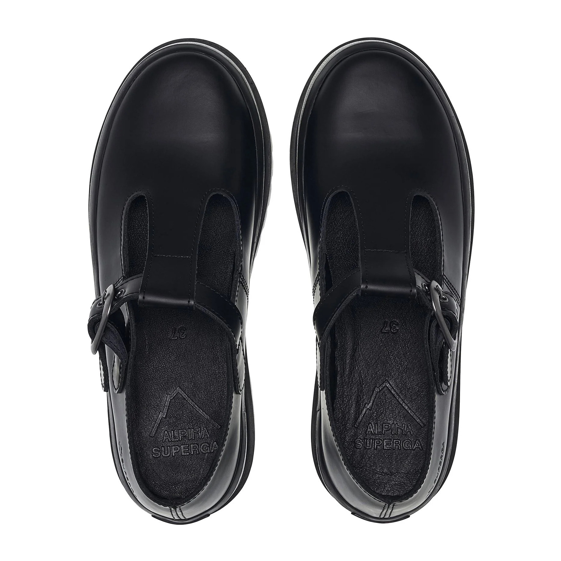 Superga - Mujer Negro - 2541 MARY JANE BOX LEATHER