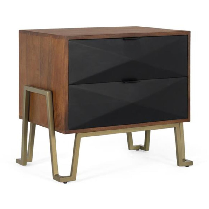 TABLE DE CHEVET - REPOSE-PIEDS DE LIT 61x68x45