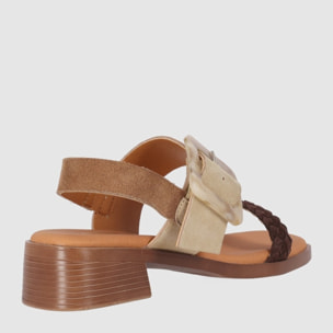 Sandalias de Serraje - Multi-Arena - Tacón: 4 cm