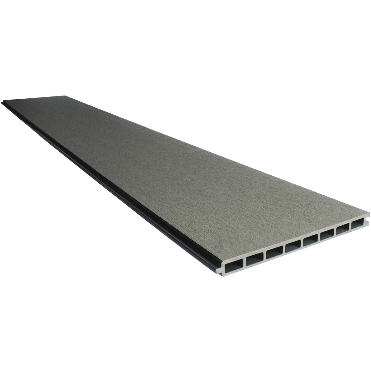 Kit Clôture 1.6 x 1.6 m composite et aluminium + profilés de finitions - Kit de fixation offert - Ardoise