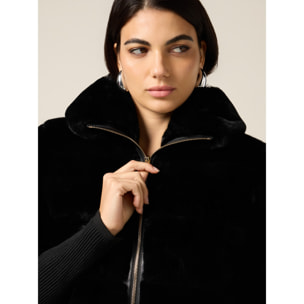 Oltre - Chaqueta en tejido peludo - Negro