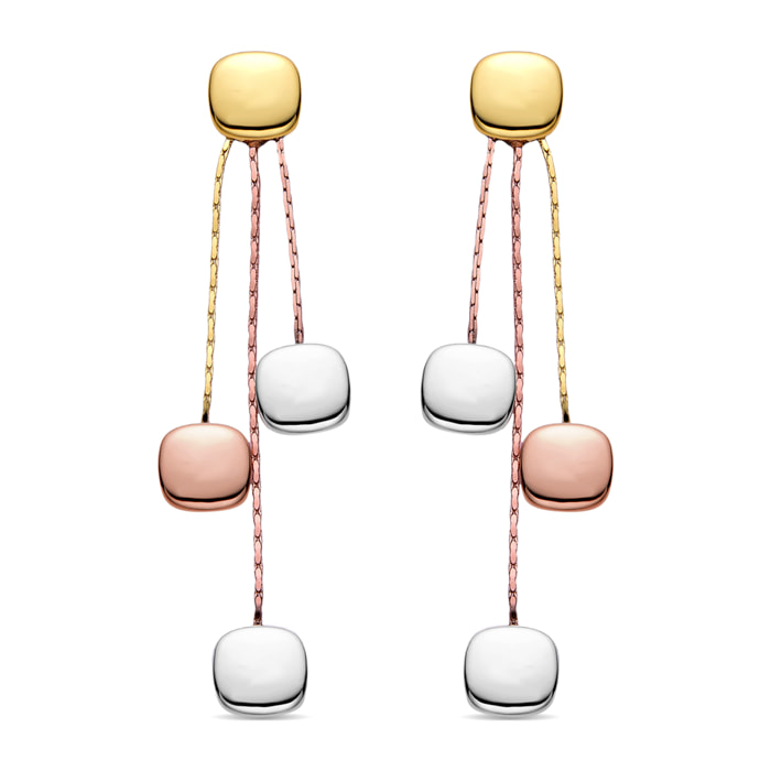 Pendientes acabados en oro amarillo de 18K