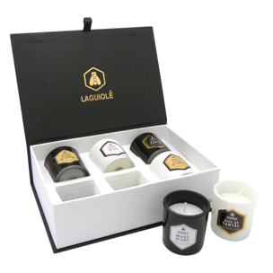 Coffret de 6 bougies parfumées - bois de santal & fleur de coton - 180g